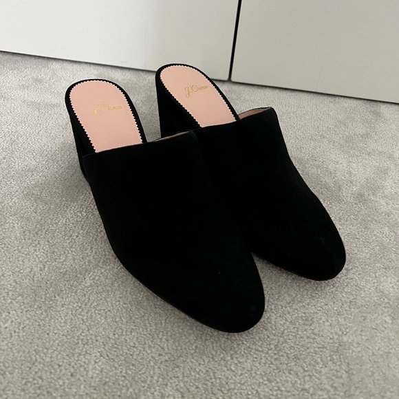 JCrew Mule Heals Black - Picture 1 of 3